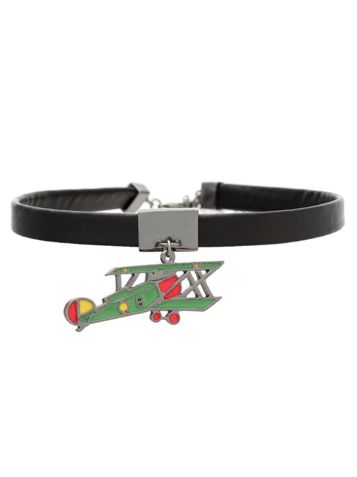 Reinaldo Lourenço Airplane Pendant Choker - Metallic