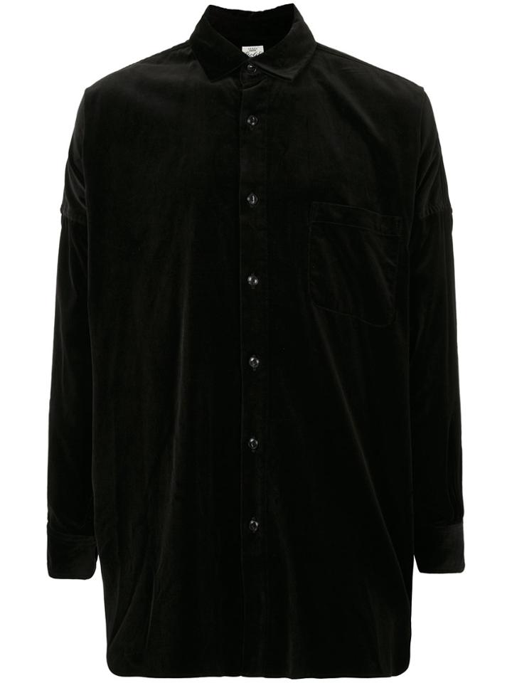 Gold / Toyo Enterprise Velvet Drop Shoulder Shirt - Black
