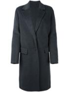 Yves Salomon Buttoned Knee Length Coat, Women's, Size: 40, Grey, Cashmere/wool