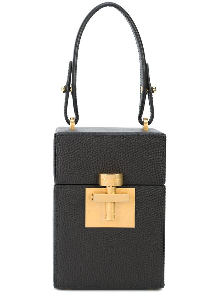 Oscar De La Renta Alibi Mini Box Bag - Black