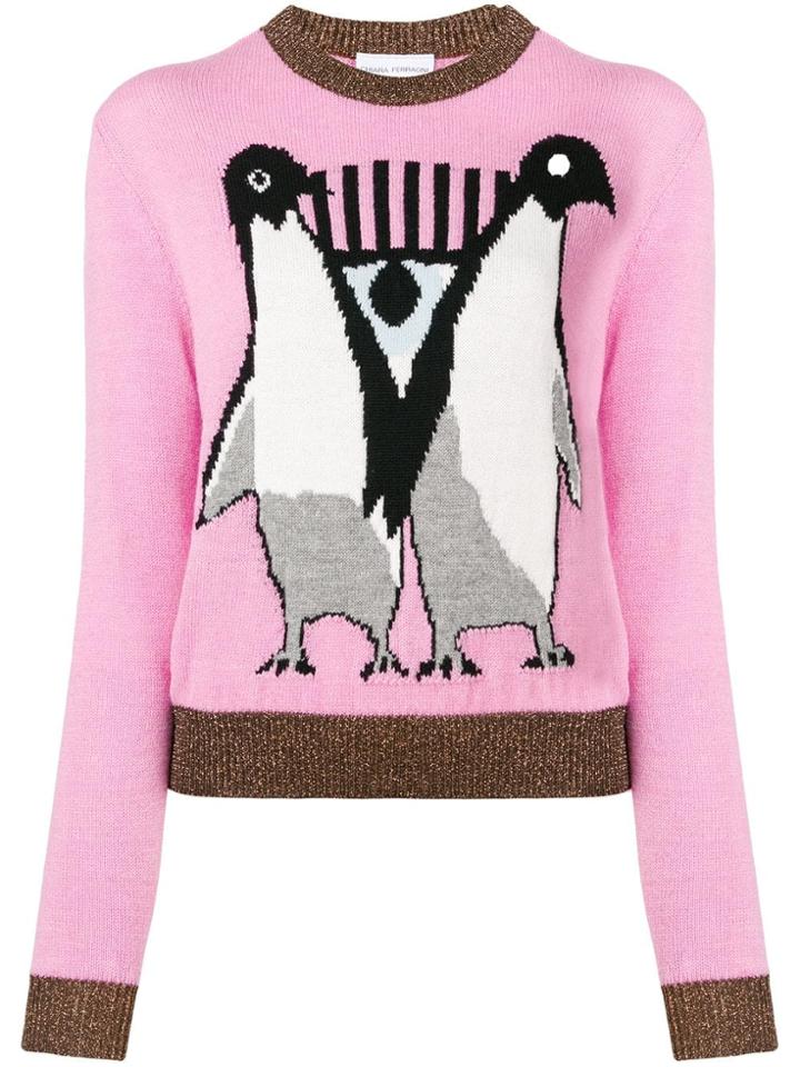 Chiara Ferragni Penguin Sweater - Pink & Purple