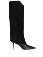 Jimmy Choo Brelan 85 Suede Knee High Boots - Black