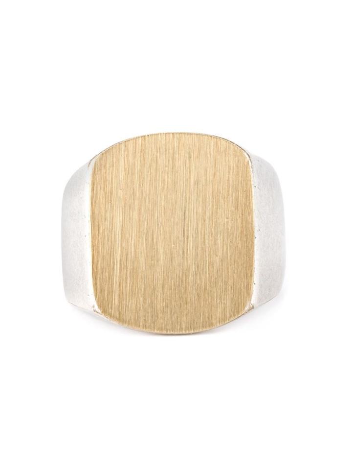 Maison Margiela Chunky Signet Ring, Men's, Size: Small, Metallic