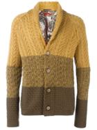 Etro Colour Block Cardigan, Men's, Size: Xxl, Yellow/orange, Silk/cotton