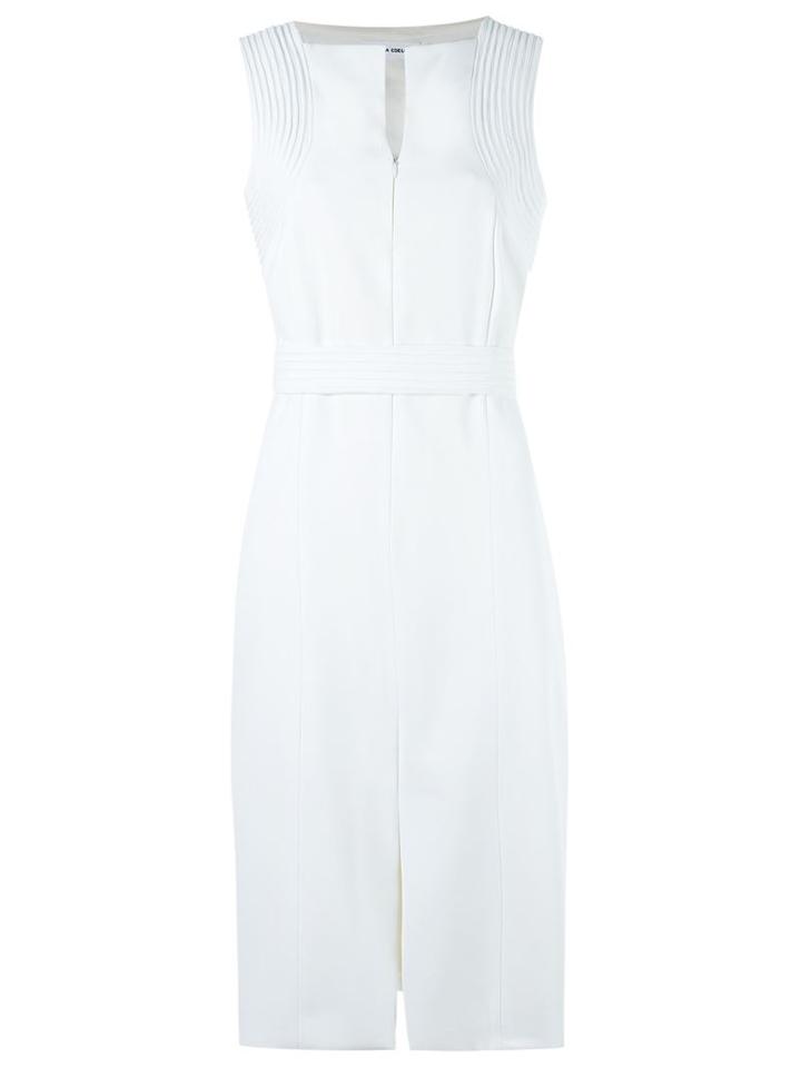 Gloria Coelho Panelled Dress, Women's, Size: 44, White, Acetate/polyester