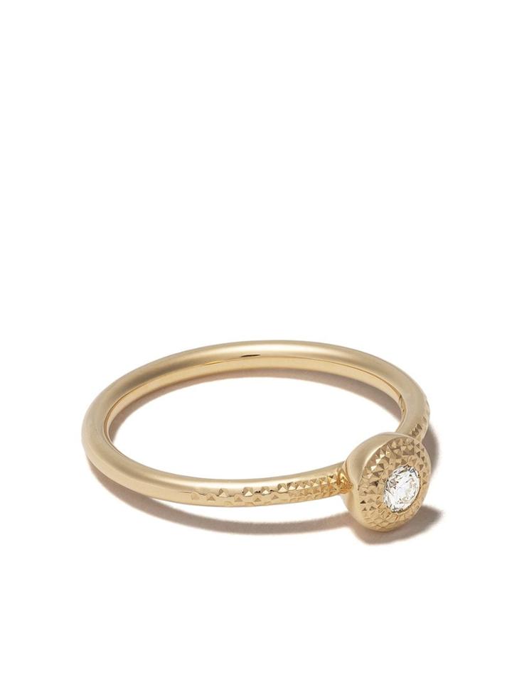De Beers 18kt Yellow Gold Talisman Round Brilliant Diamond Ring