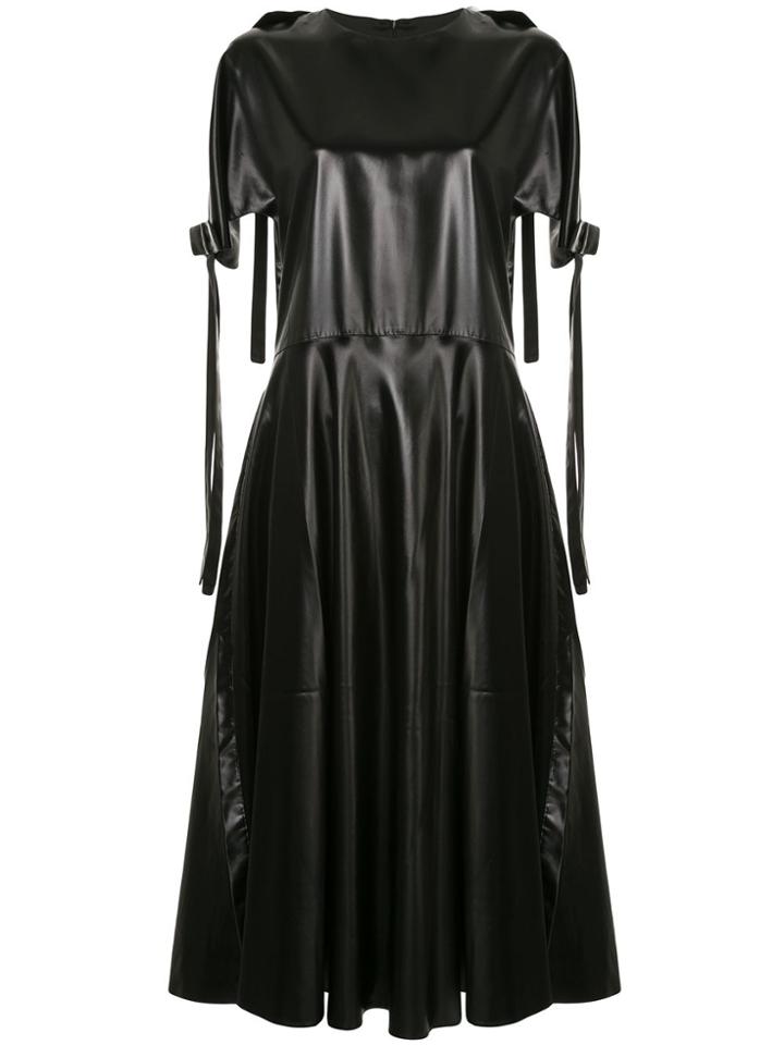 Sara Lanzi Flared Bow Dress - Black