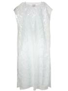 Si-jay - Embroidered Maxi Dress - Women - Polyester - 44, Women's, White, Polyester