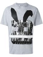 Mcq Alexander Mcqueen Electro Bunny Print T-shirt, Men's, Size: M, Grey, Cotton