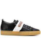 Lanvin Low-top Velcro Strap Sneakers - Black