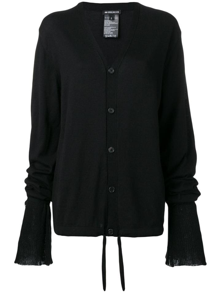 Ann Demeulemeester Extra-long Sleeved Cardigan - Black