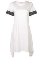 Sonia Rykiel Fringed T-shirt Dress - White