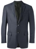 Brioni Checked Blazer, Men's, Size: 56, Blue, Cupro/wool