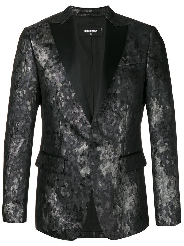 Dsquared2 - Jacquard Metallic Evening Blazer - Men - Silk/polyamide/polyester/acetate - 48, Black, Silk/polyamide/polyester/acetate
