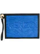 Kenzo Kombo Multi Zip Pouch, Women's, Black, Leather/cotton