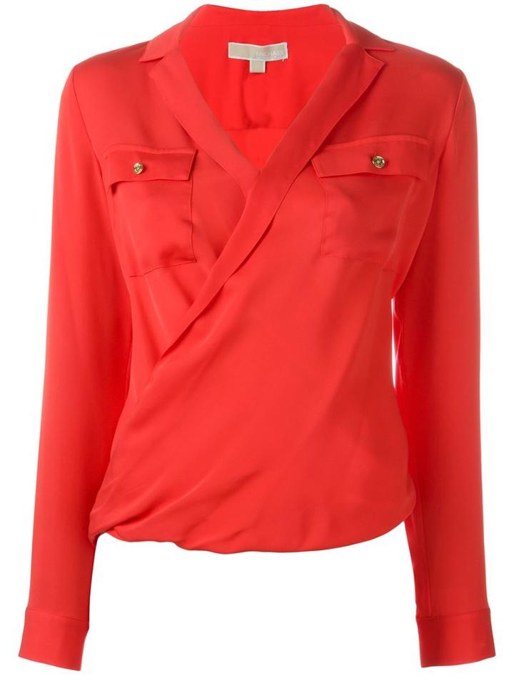 Michael Michael Kors Cross Over Draped Blouse
