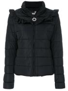 Love Moschino Frilled Shoulders Puffer Jacket - Black
