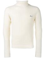 Sun 68 Textured Turtleneck Sweater - White