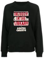 Olympia Le-tan The Body In The Library Embroidered Sweatshirt - Black