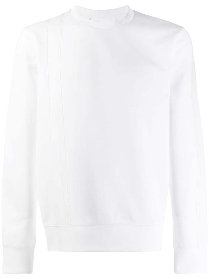 Helmut Lang Appliqué Stripe Sweatshirt - White
