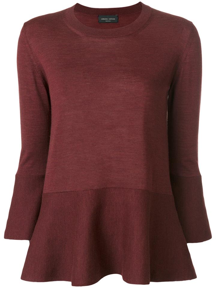 Roberto Collina Flared Hem Knitted Blouse