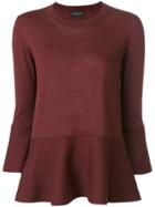 Roberto Collina Flared Hem Knitted Blouse