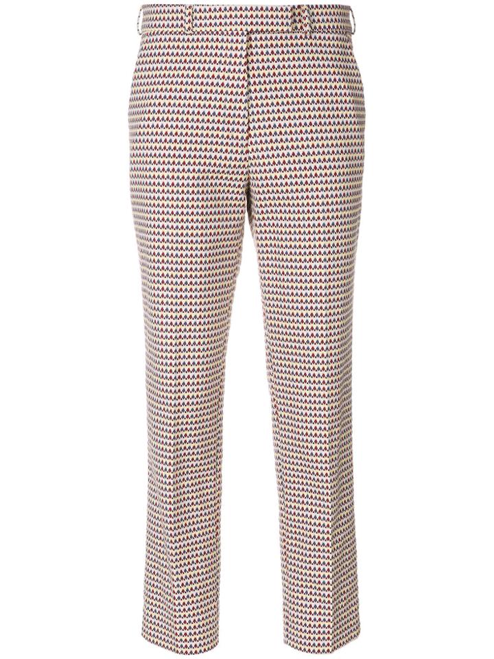 Etro Embroidered Pattern Cropped Trousers - Multicolour