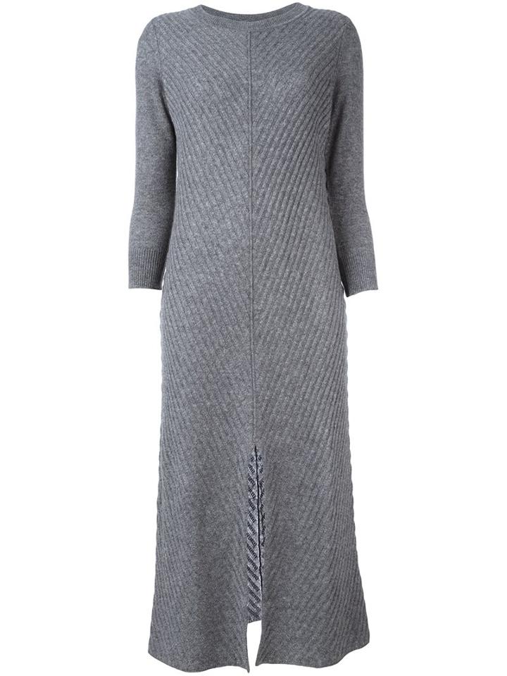 Le Kasha Cashmere 'mali' Midi Dress, Women's, Size: Small, Grey, Cashmere