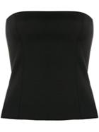 Versace Fitted Strapless Top - Black