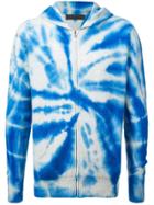 The Elder Statesman Swirl Dyed Zip Hoodie - Blue