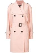 Mackage Double Breasted Trench Coat - Pink & Purple