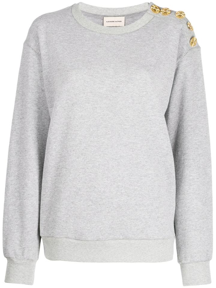 Alexandre Vauthier Buttoned Sweatshirt - Grey