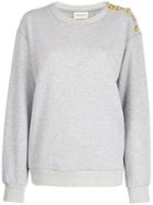 Alexandre Vauthier Buttoned Sweatshirt - Grey