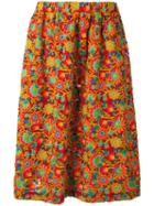 Comme Des Garçons Comme Des Garçons Floral Print Skirt, Women's, Size: 2, Rayon