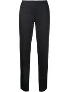 Jil Sander Navy Side Zip Skinny Trousers - Black