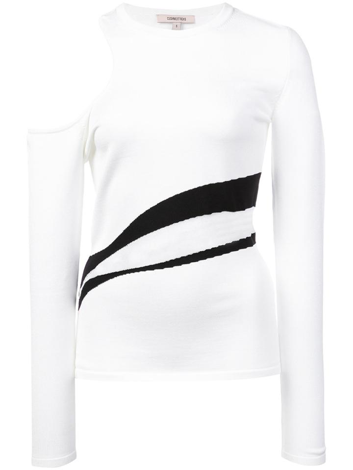 Cushnie Et Ochs Cut-out Shoulder Top - White