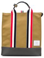 Thom Browne Rwb Webbing Canvas Tote Bag - Neutrals