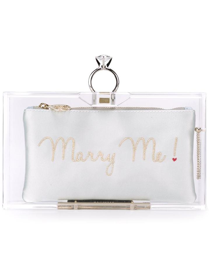 Charlotte Olympia 'marry Me Pandora' Clutch, Women's, White