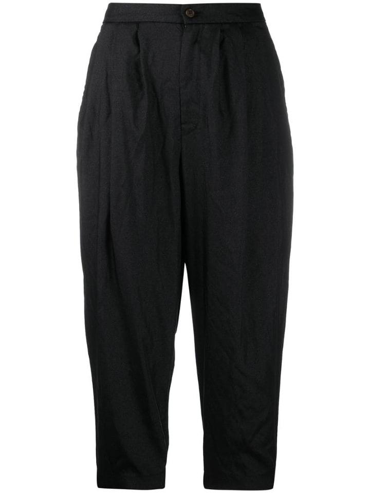 Comme Des Garçons Comme Des Garçons Pleated Waist Trousers - Black