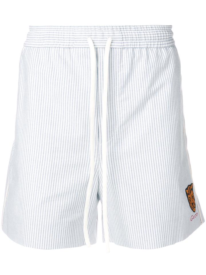 Gucci Oxford Stripe Shorts - Blue