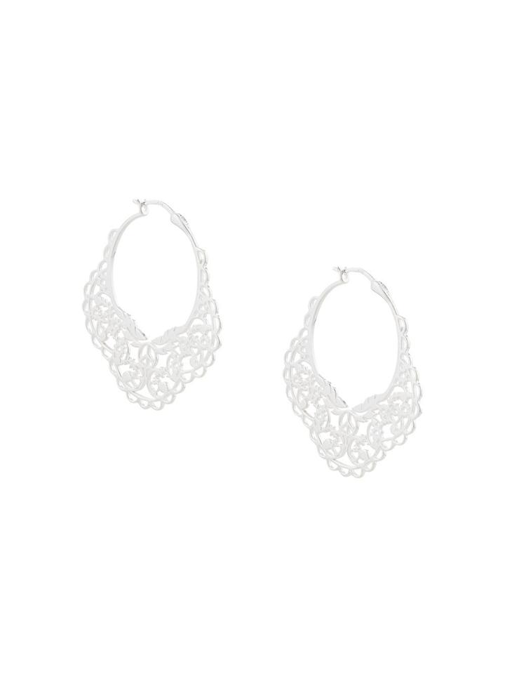 Karen Walker Filigree Hoops - Silver