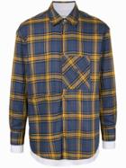 Wooyoungmi Layered Checked Shirt - Blue