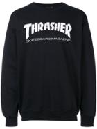 Thrasher Logo Print Sweatshirt - Black