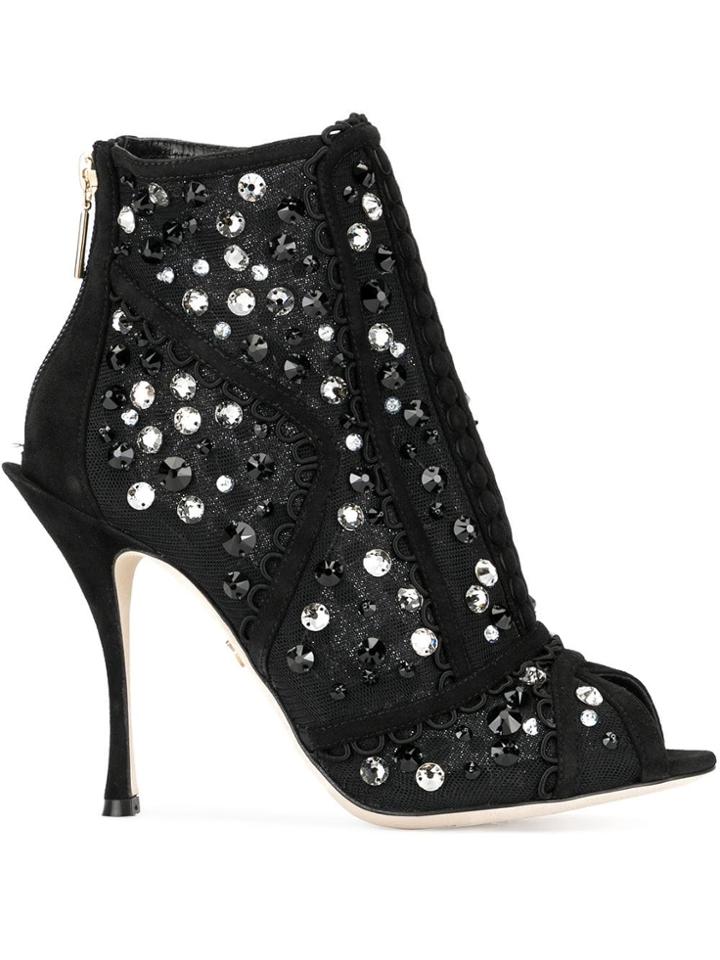 Dolce & Gabbana Bette Ankle Booties - Black