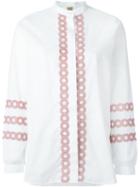 Fay Embroidered Shirt, Women's, Size: Medium, White, Cotton