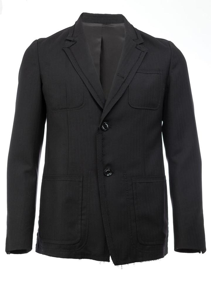 Undercover 'the Shepherd Undercover' Blazer, Men's, Size: 3, Black, Cupro/wool/cotton/nylon