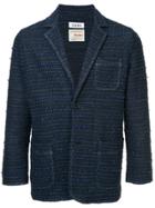 Coohem Solid Tweed Jacket - Blue