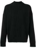 Jil Sander Ribbed Knit Sweater - Black