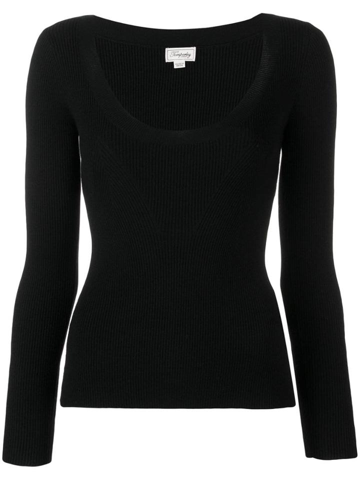 Temperley London Joan Knitted Top - Black