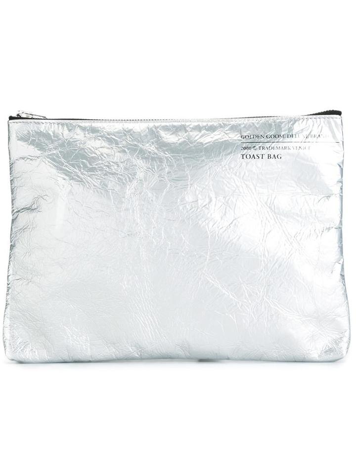 Golden Goose Deluxe Brand Toast Clutch, Women's, Grey, Leather